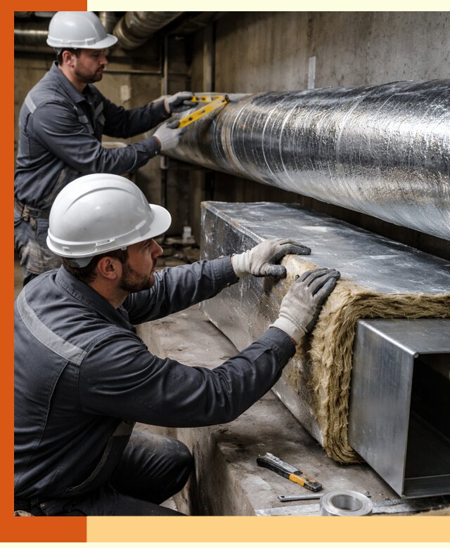 Профессиональное утепление воздуховодов и теплоизоляция в Пушкино