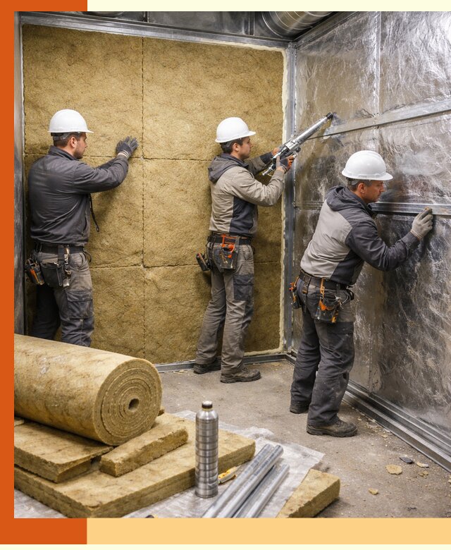 Утепление венткамеры в Пушкино — качественная теплоизоляция и шумопоглощение