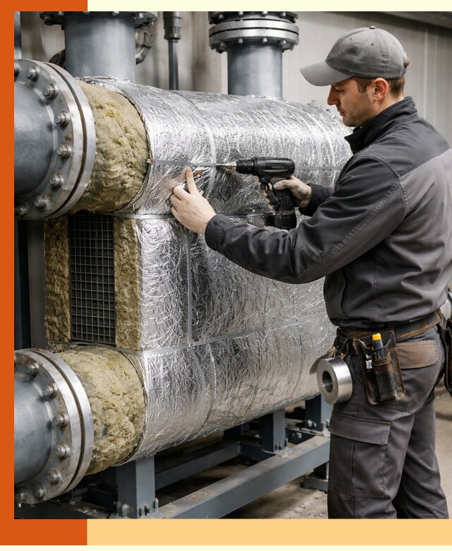 Утепление теплообменника в Пушкино — профессиональная теплоизоляция оборудования