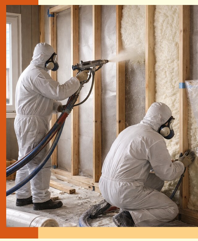 Утепление каркасной стены ППУ в Пушкино для домов и коттеджей