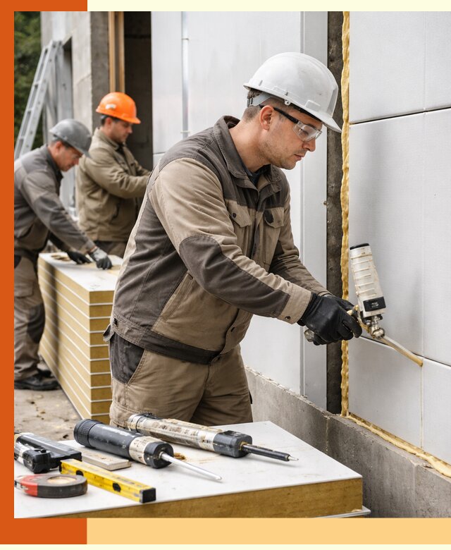 Утепление сэндвич-панелей пенополиуретаном в Пушкино