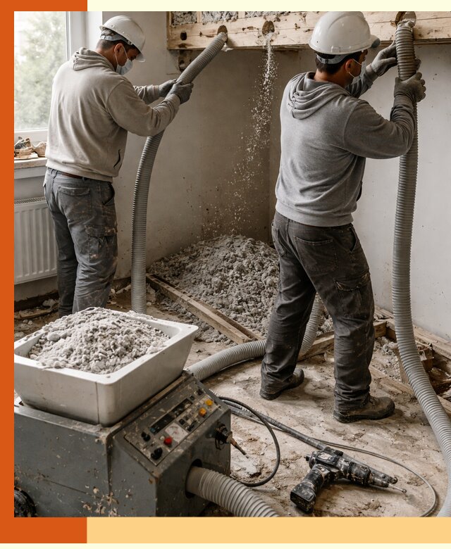 Заполнение пустот перекрытий пеной и наполнителями в Пушкино