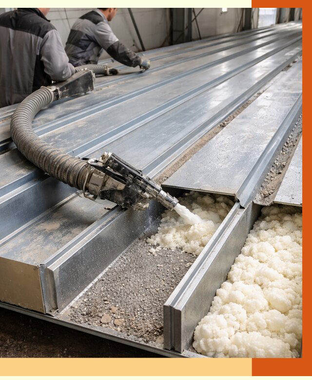 Заполнение пустот кровельных панелей в Пушкино от 7469 руб. под ключ | ТепломастерПшк