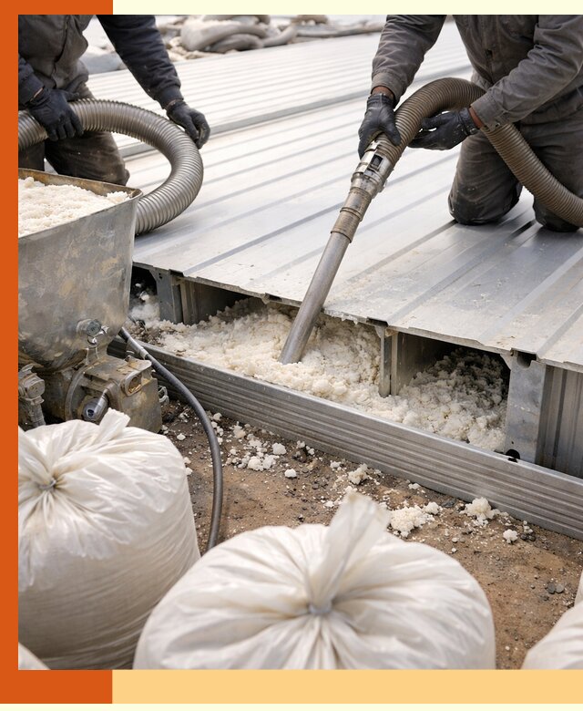 Заполнение пустот кровельных панелей пенными и мокрыми герметиками в Пушкино