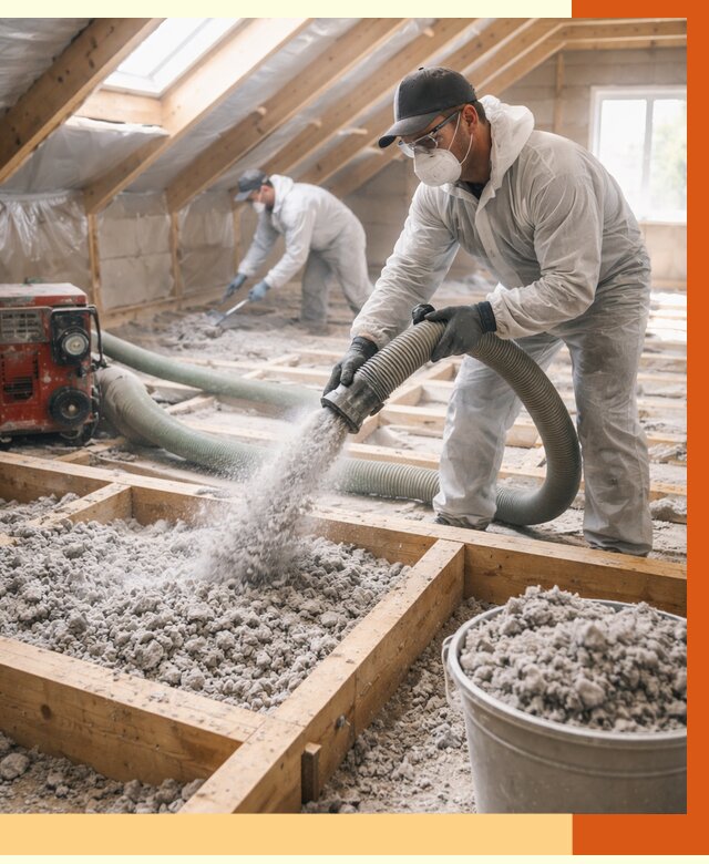 Утепление эковатой в Пушкино от 3060 руб./м2 — монтаж и задувка | ТепломастерПшк