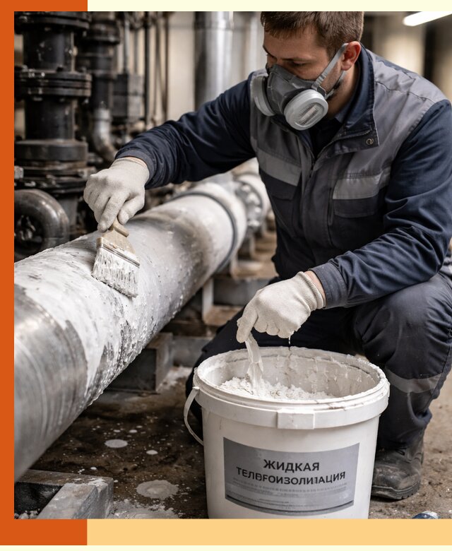 Утепление оборудования жидкой теплоизоляцией в Пушкино