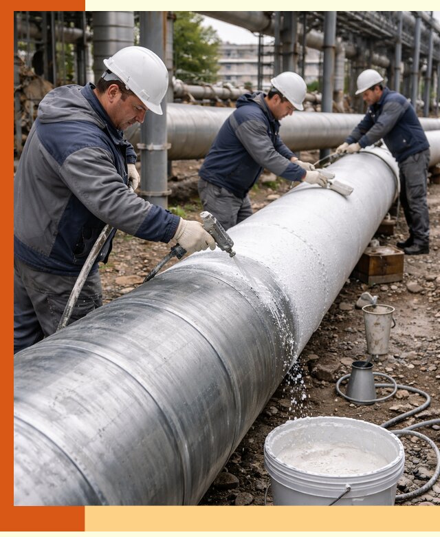 Утепление теплотрассы жидкой теплоизоляцией в Пушкино