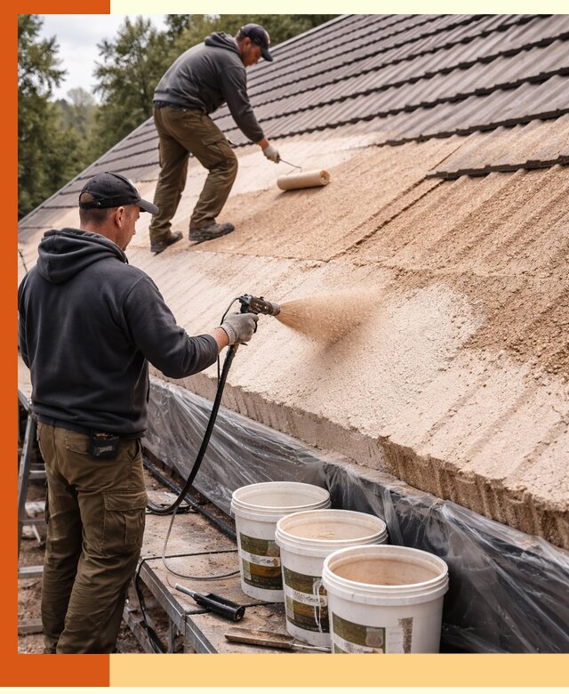 Утепление кровли жидкой пробкой в Пушкино для домов и зданий