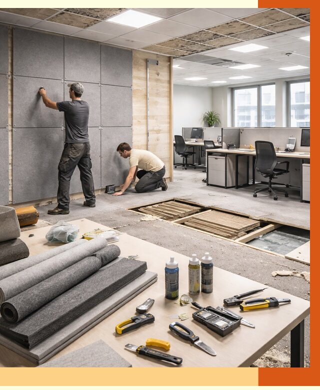 Профессиональная шумоизоляция офиса в Пушкино от 7002 руб. за м2 | ТепломастерПшк