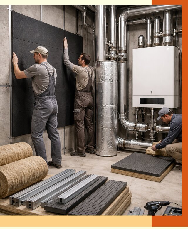 Шумоизоляция котельной в Пушкино от 6742 руб. под ключ | Профессиональная звукоизоляция — ТепломастерПшк