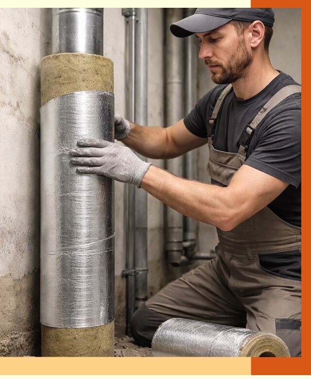 Шумоизоляция труб в Пушкино от 1245 руб. — шумоподавление и звукоизоляция труб | ТепломастерПшк