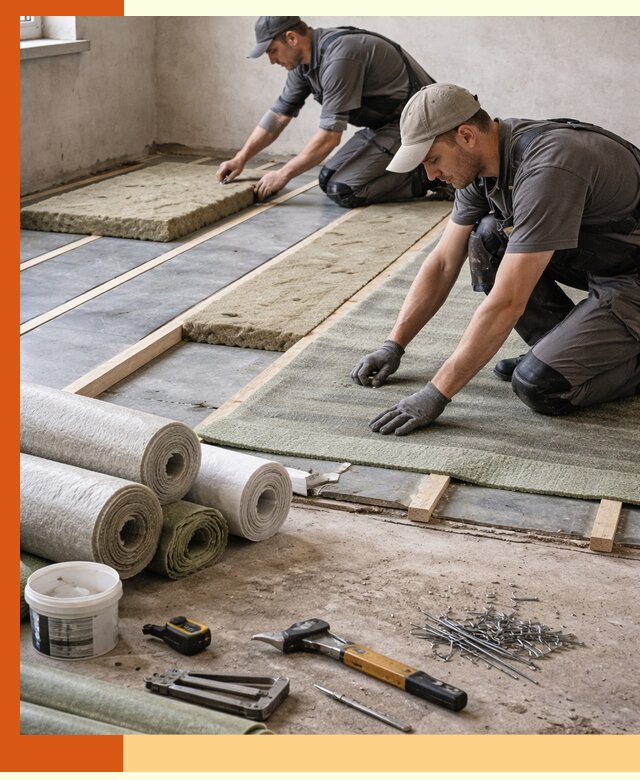 Шумоизоляция пола в Пушкино — профессиональная звукоизоляция помещений