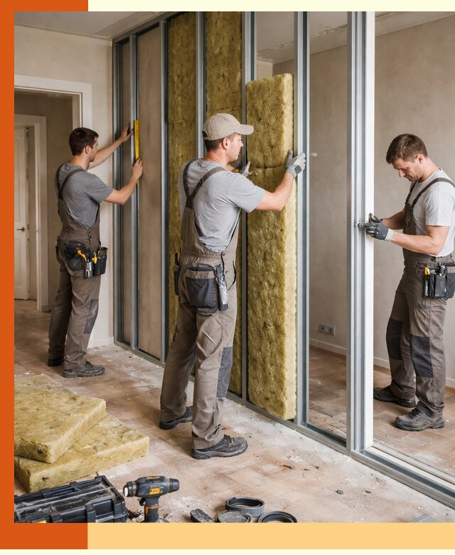 Шумоизоляция межкомнатных перегородок в Пушкино эффективно и надёжно