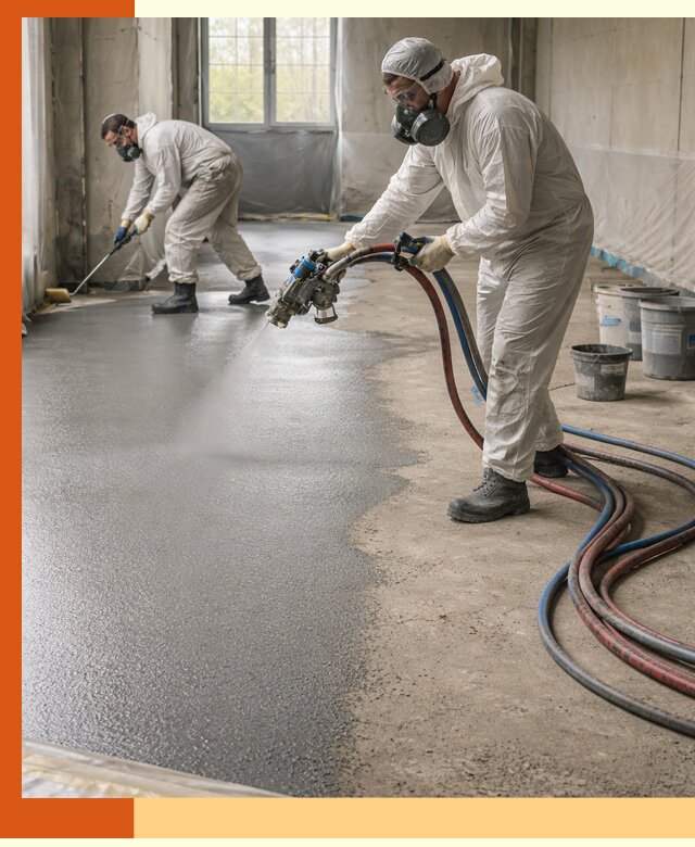 Гидроизоляция полимочевиной полов и конструкций в Пушкино