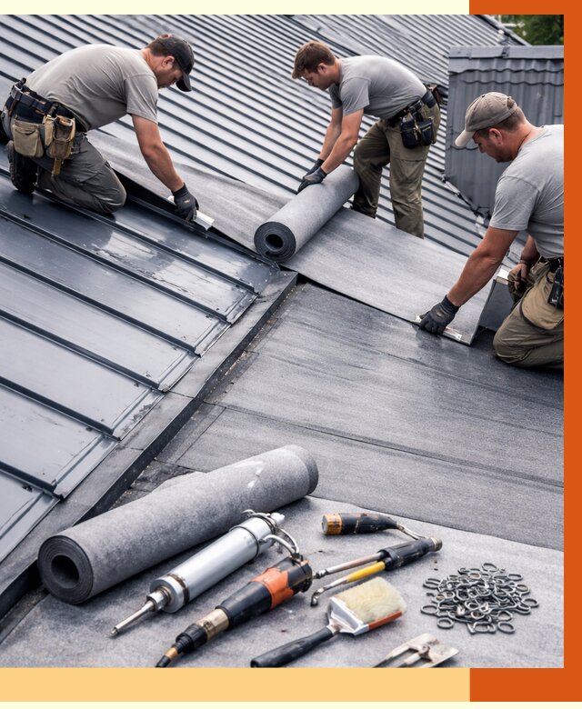 Гидроизоляция металлической кровли полимочевиной в Пушкино от 8817 руб. | ТепломастерПшк