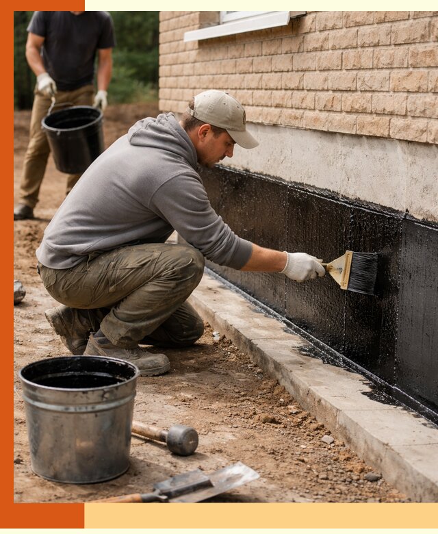 Гидроизоляция цоколя домов и зданий в Пушкино эффективными методами