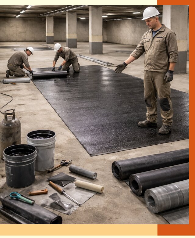 Гидроизоляция паркинга в Пушкино от 1245 руб/м² — профессиональная защита | ТепломастерПшк