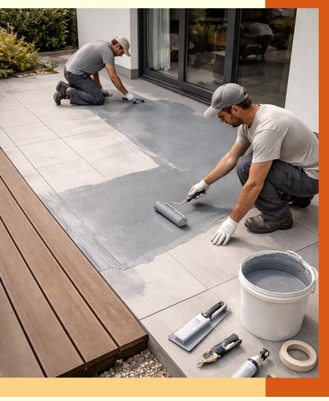 Гидроизоляция террасы в Пушкино под ключ от 7780 руб./м² | ТепломастерПшк