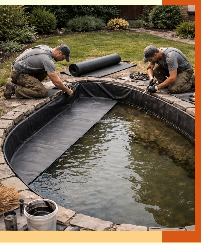 Гидроизоляция пруда в Пушкино от 15560 руб. под ключ | ТепломастерПшк профессионально