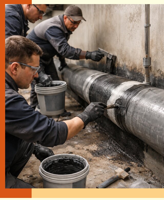 Гидроизоляция труб в Пушкино — защита и герметизация коммуникаций