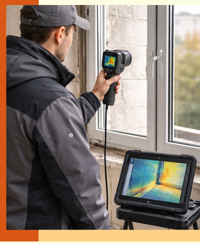 Тепловизионное обследование дома в Пушкино для выявления утечек тепла