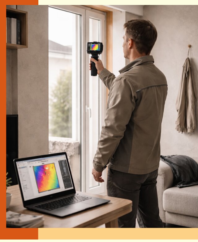 Тепловизионное обследование квартиры в Пушкино для поиска утечек тепла