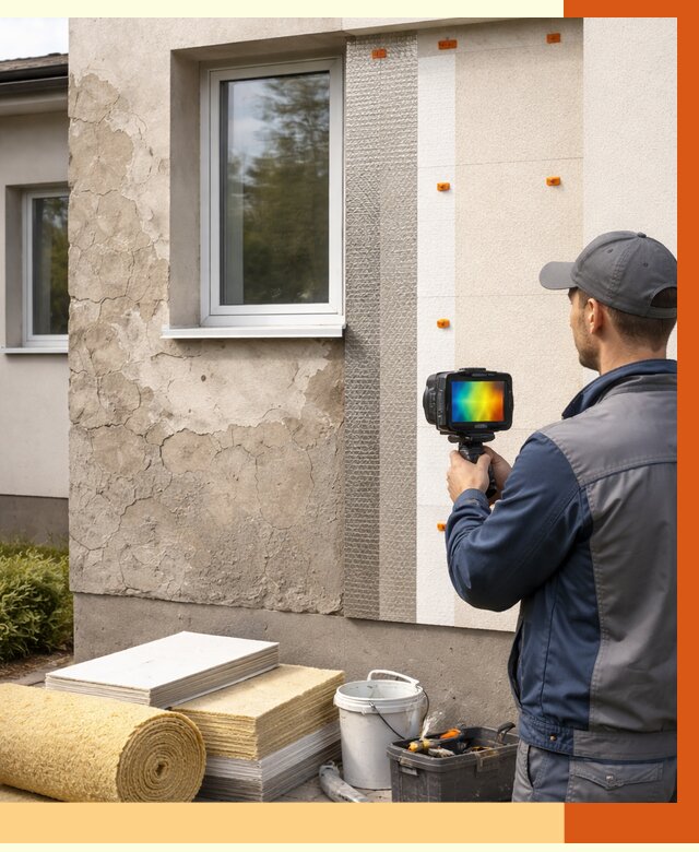 Тепловизионное обследование фасада в Пушкино от 4668 руб. под ключ | ТепломастерПшк