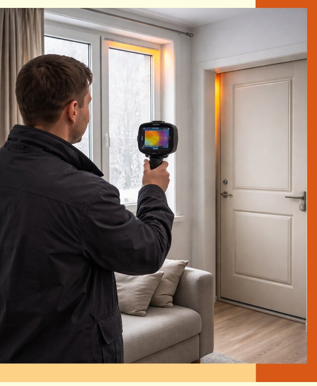 Тепловизионное обследование окон и дверей в Пушкино от 4668 руб. | ТепломастерПшк