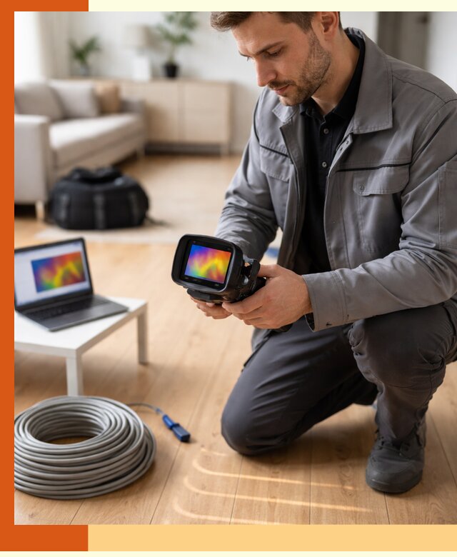 Тепловизионное обследование тёплого пола в Пушкино для точной диагностики