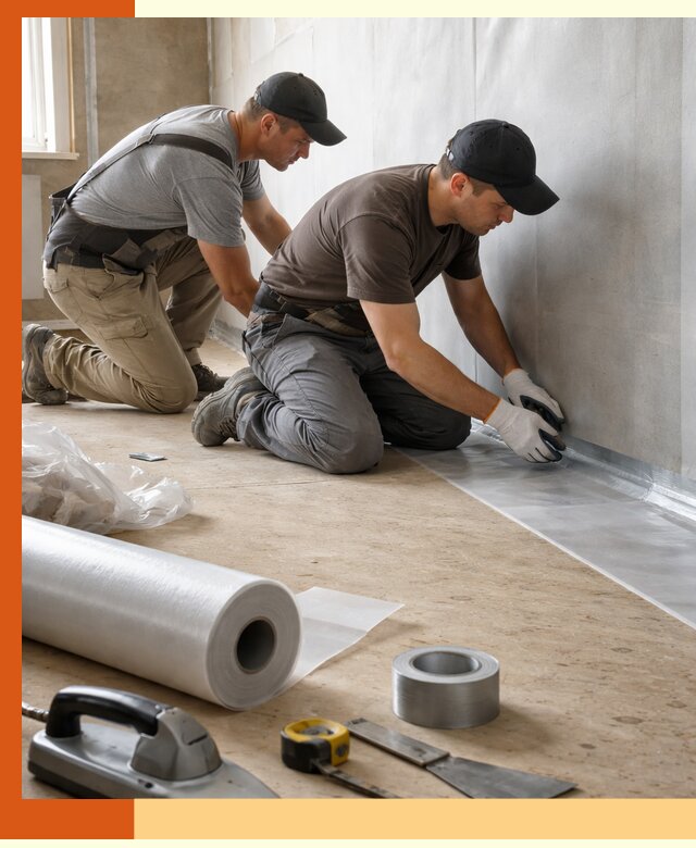 Монтаж пароизоляции для дома и помещений в Пушкино