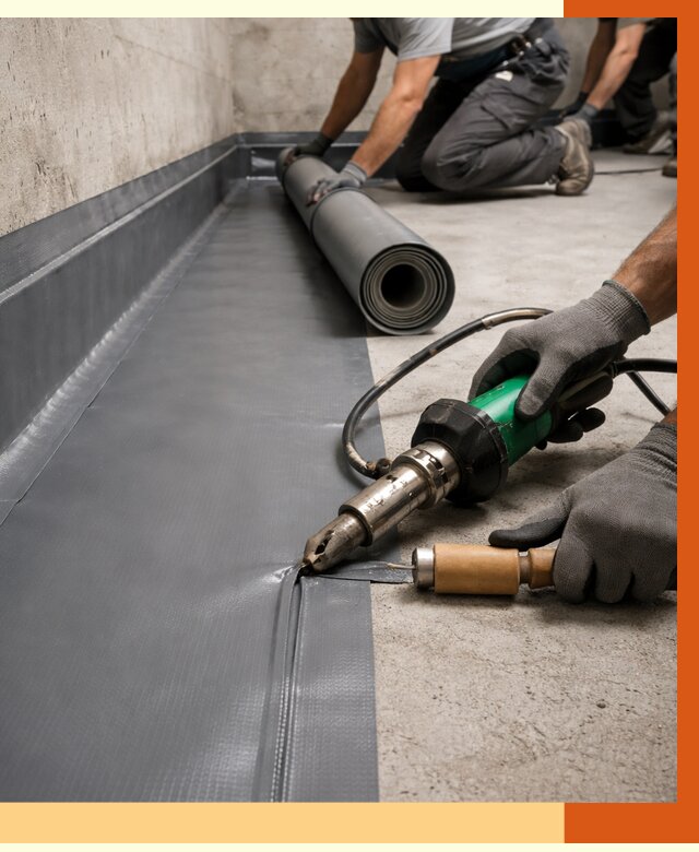 Монтаж гидроизоляционной мембраны в Пушкино от 1032 руб/м2 | ТепломастерПшк