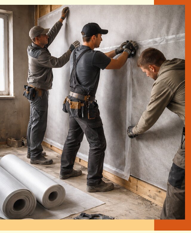 Монтаж ветроизоляции в Пушкино от 4668 руб./м2 — профессионально | ТепломастерПшк