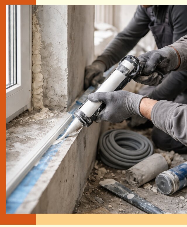 Герметизация стыков и примыканий зданий в Пушкино