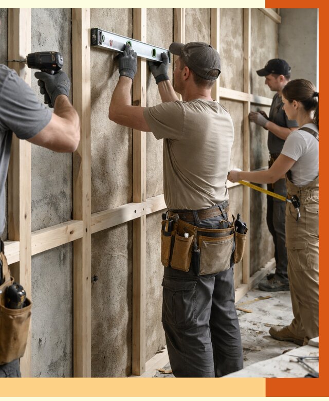 Монтаж обрешетки под утепление в Пушкино от 1193 руб/м² | Заказать у ТепломастерПшк