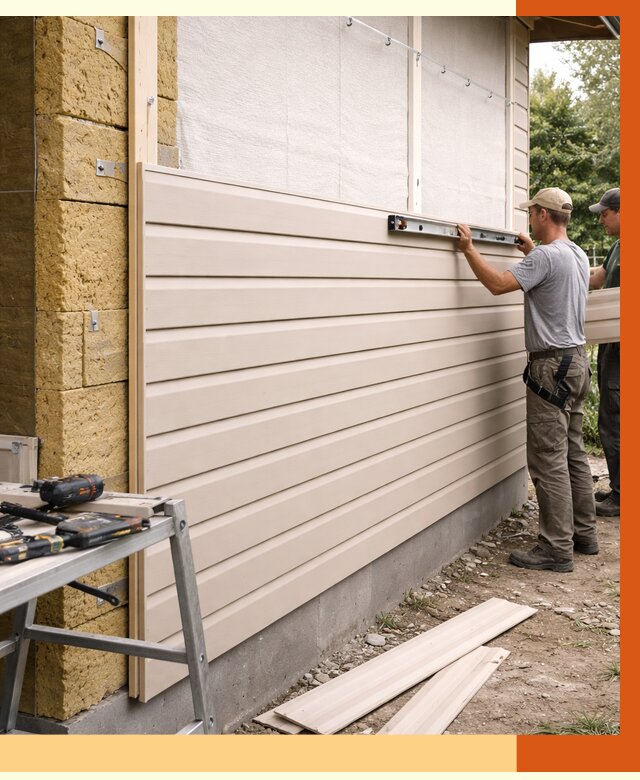 Монтаж сайдинга после утепления в Пушкино от 1919 руб. — обшивка и облицовка | ТепломастерПшк